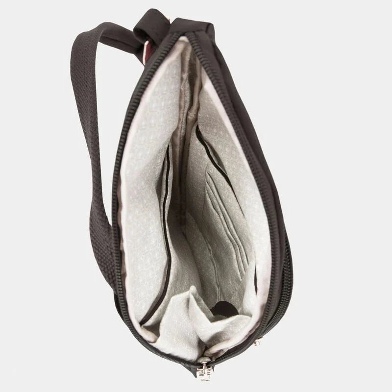 Travelon Cross-Body Bag Black Travelon Anti-Theft Essentials Mini Asymmetric Crossbody