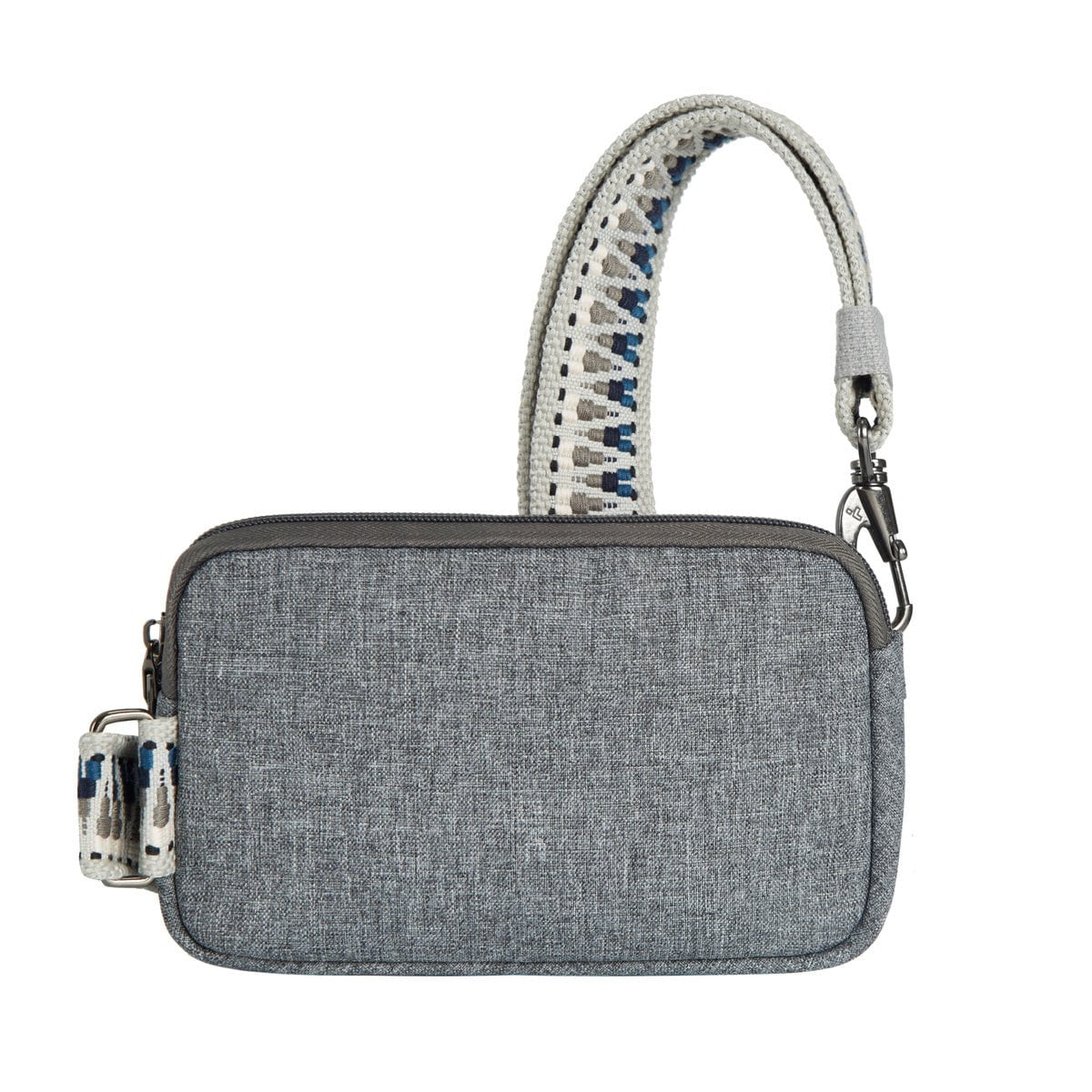 Travelon Cross-Body Bag Geo Gray Heather Travelon Anti-Theft Boho Phone Sling - Geo Gray Heather
