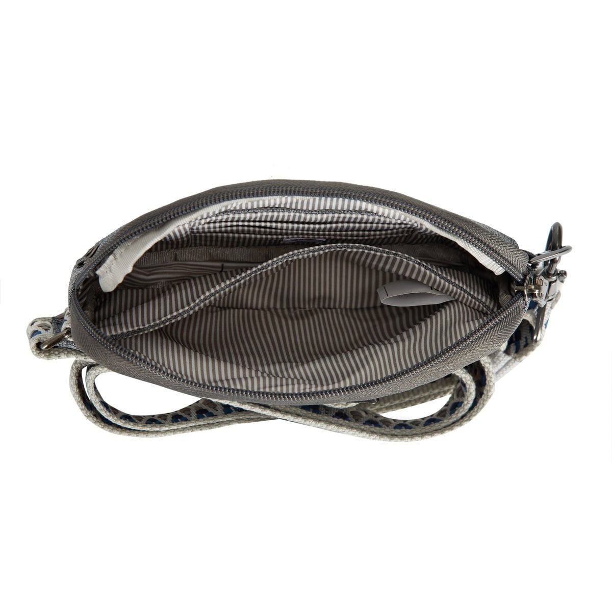 Travelon Cross-Body Bag Geo Gray Heather Travelon Anti-Theft Boho Phone Sling - Geo Gray Heather