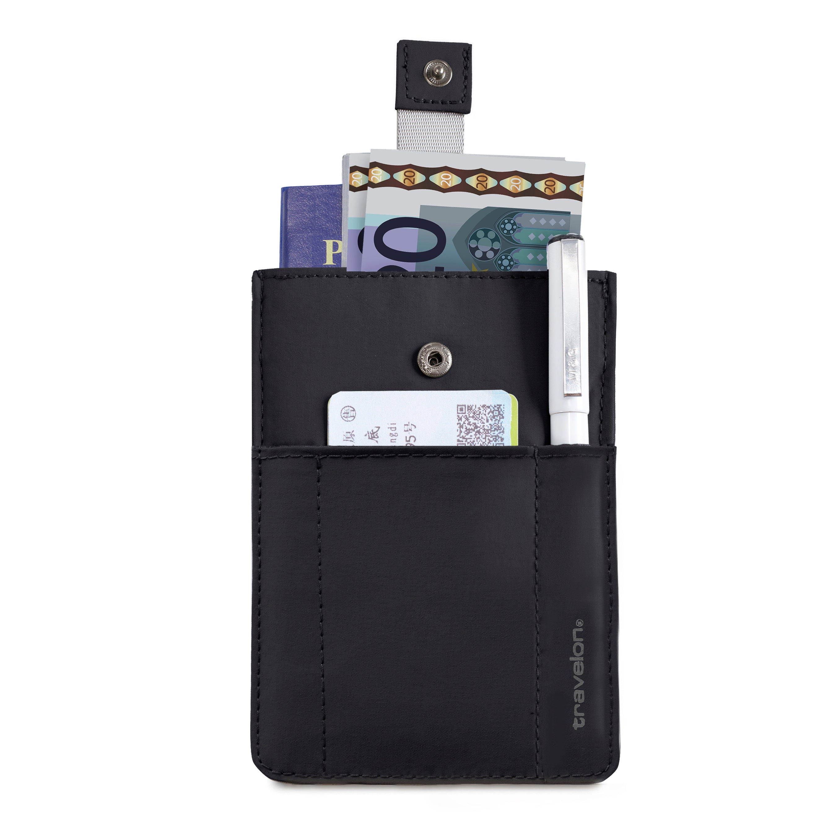 Travelon Passport Case Black Travelon RFID Blocking Pull-Up Passport Holder