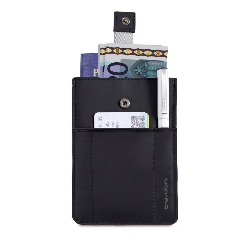Travelon Passport Case Black Travelon RFID Blocking Pull-Up Passport Holder