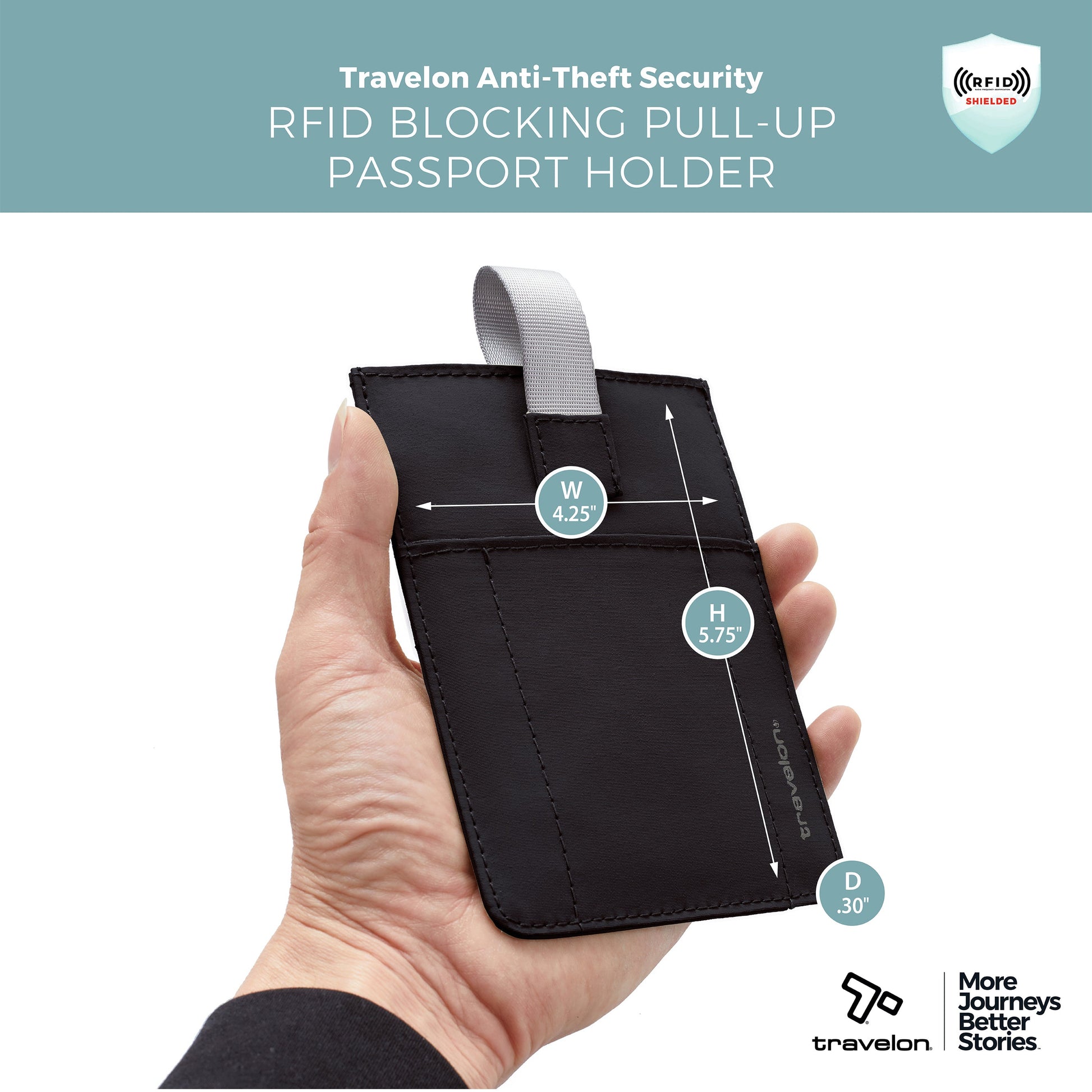 Travelon Passport Case Travelon RFID Blocking Pull-Up Passport Holder