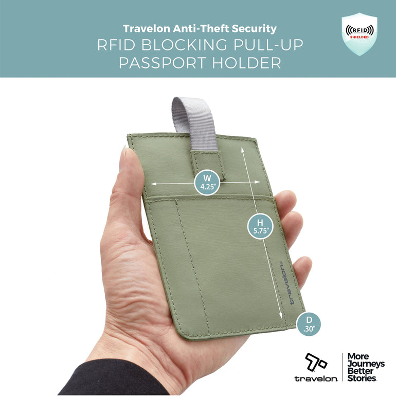 Travelon Passport Case Travelon RFID Blocking Pull-Up Passport Holder