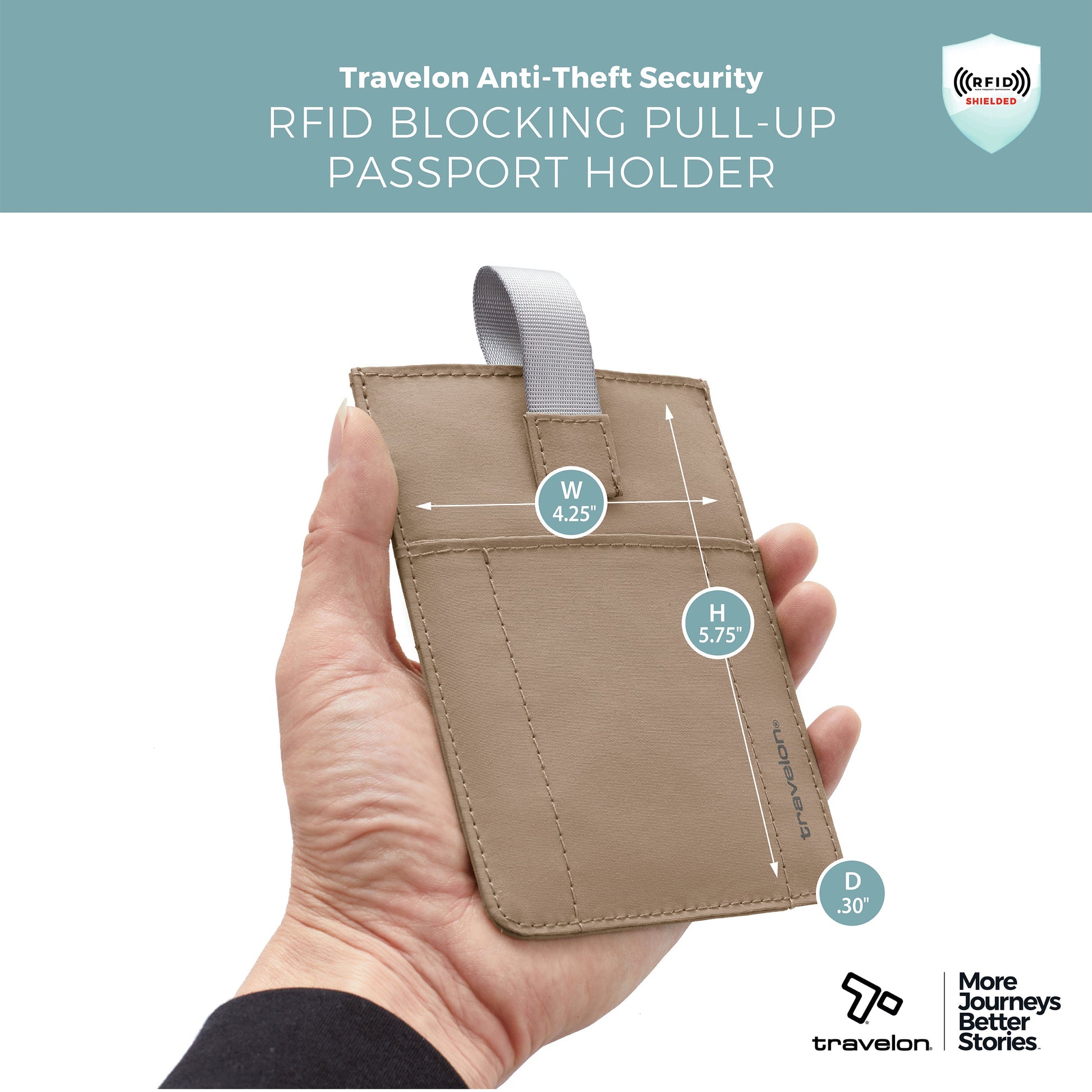 Travelon Passport Case Travelon RFID Blocking Pull-Up Passport Holder