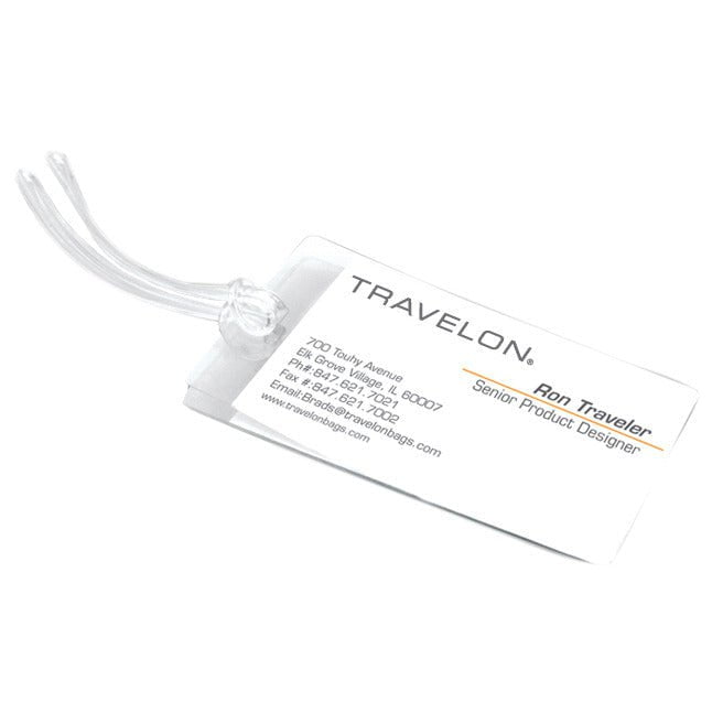 Travelon Travel Accessories Clear Travelon Set of 3 Self-Laminating Luggage Tags