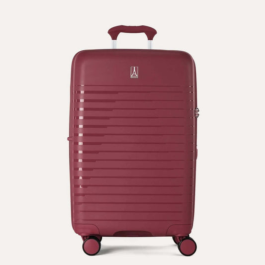 Travelpro Luggage Tibetan Red Travelpro Optima Expandable Check-In Spinner Medium Luggage