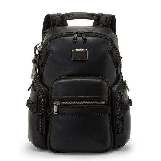 Tumi Backpacks Black Tumi Alpha Bravo Navigation Leather Backpack