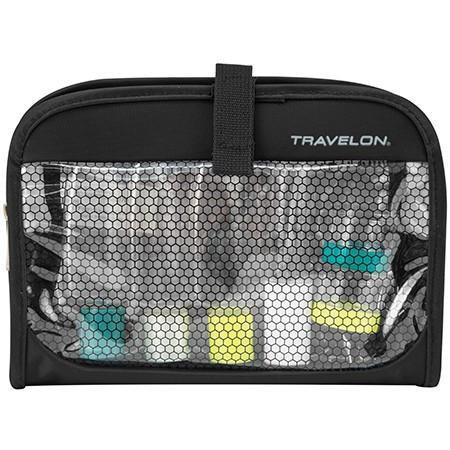 Travelon Wet/Dry 1 Quart Bag With Plastic Bottles - Black