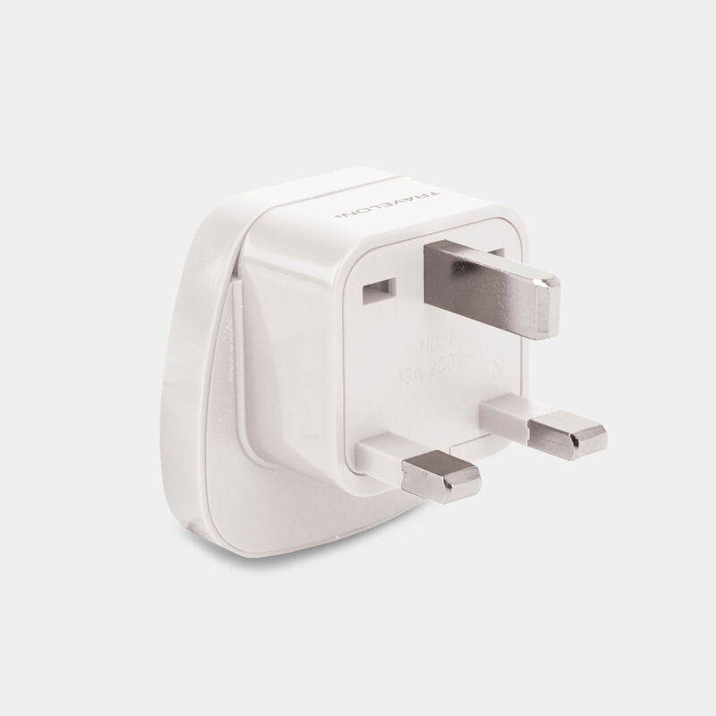 Travelon U.K. Grounded Adapter Plug - White