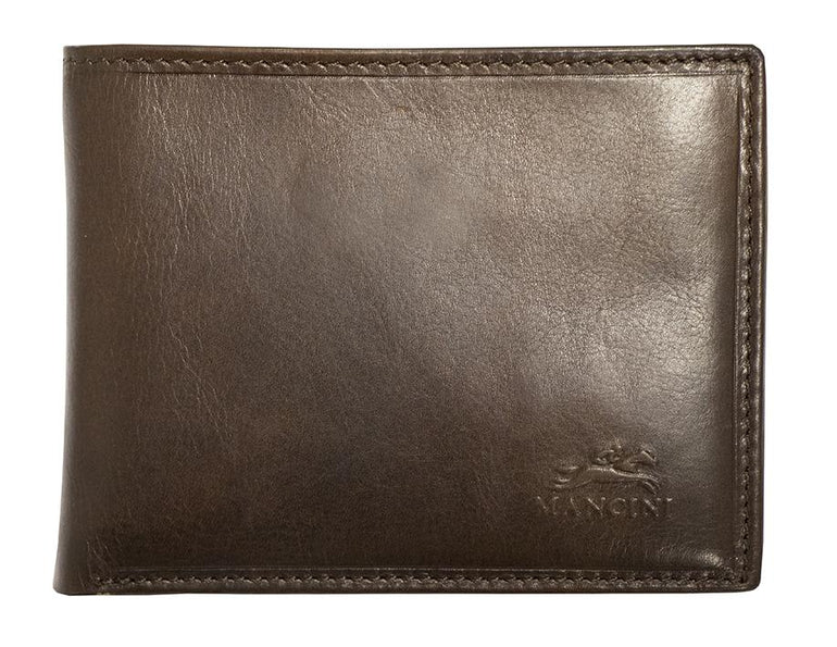 Mancini BOULDER Men's RFID Secure Wallet with Removable Passcase and Coin Pocket - Brown