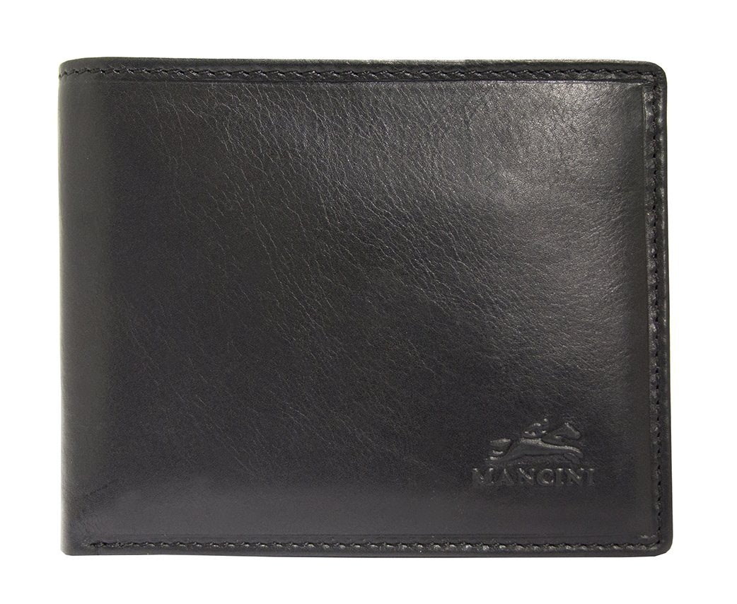 Mancini BOULDER Men's RFID Secure Billfold with Removable Passcase - Black