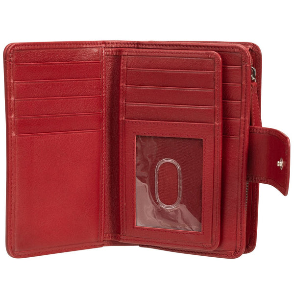 Mancini BASKET WEAVE RFID Secure Medium Clutch Wallet