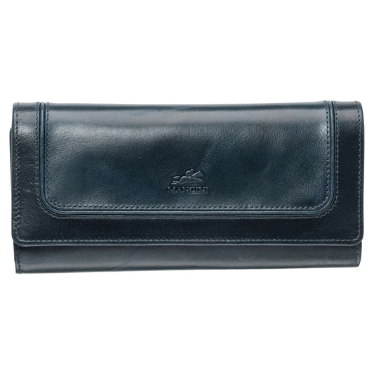 Mancini South Beach RFID Secure Trifold Wallet - Blue