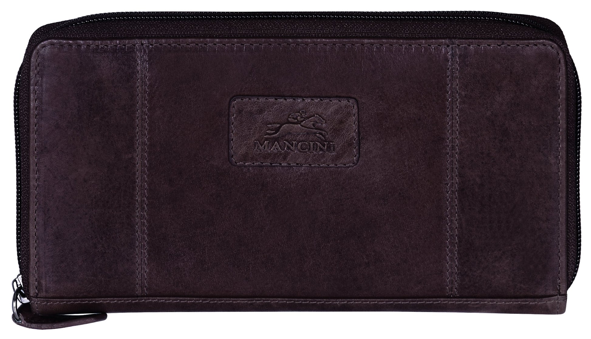 Mancini CASABLANCA Collection Ladies’ “Clutch” Wallet (RFID Secure) - Brown