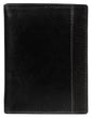 Mancini CASABLANCA Collection Men’s Unique Vertical Wing Wallet (RFID Secure) - Black