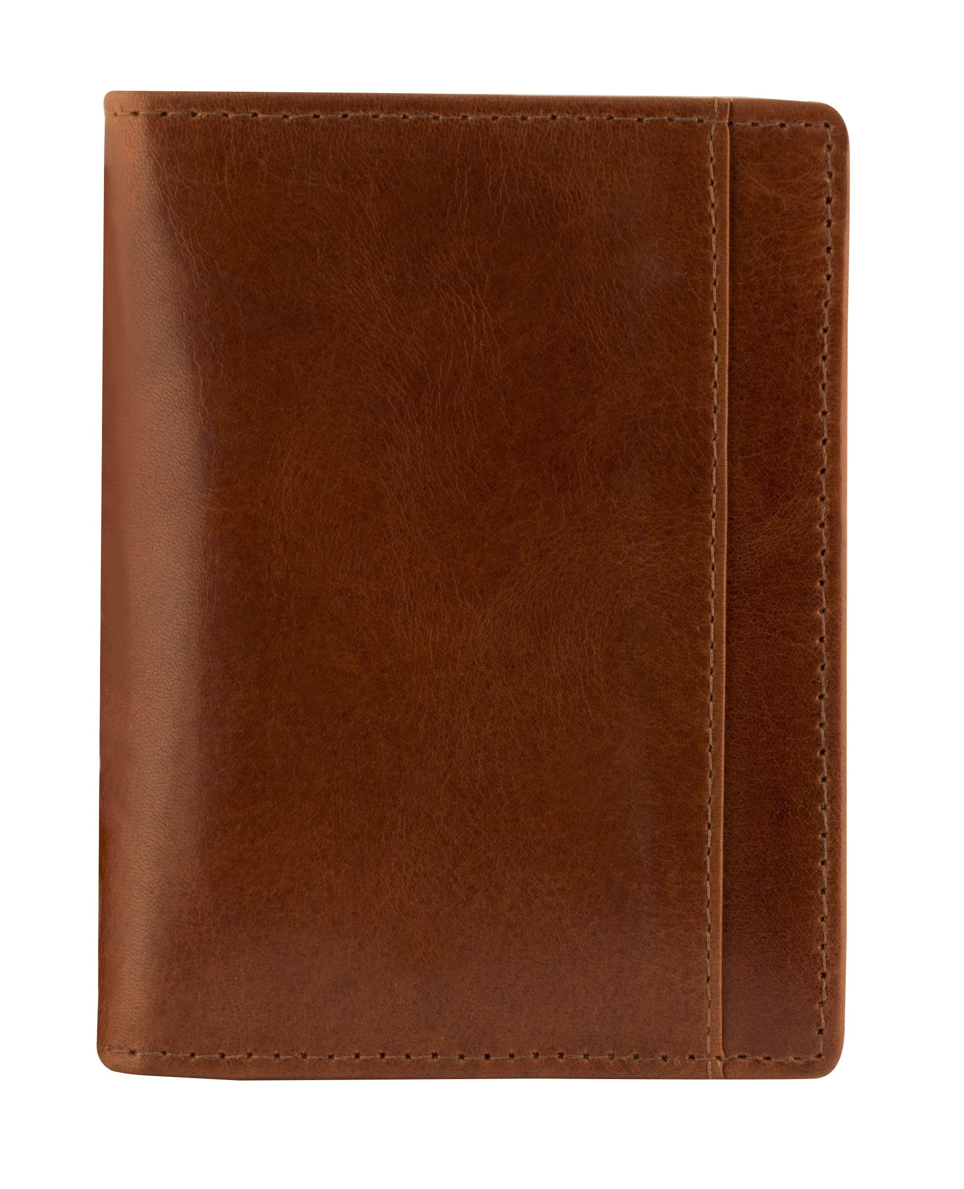 Mancini CASABLANCA Collection Men’s Unique Vertical Wing Wallet (RFID Secure) - Cognac