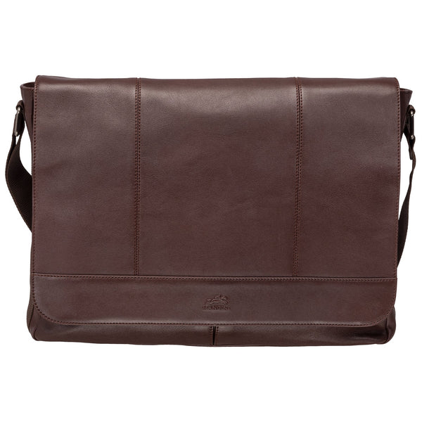 Mancini MILAN Messenger Bag for 15” Laptop / Tablet - Brown