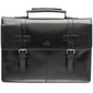 Mancini BUFFALO Double Compartment Briefcase for 15.6” Laptop / Tablet  - Black