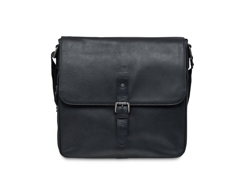 Mancini BUFFALO Messenger Bag for 12'' Laptop / Tablet (RFID Blocking) - Black