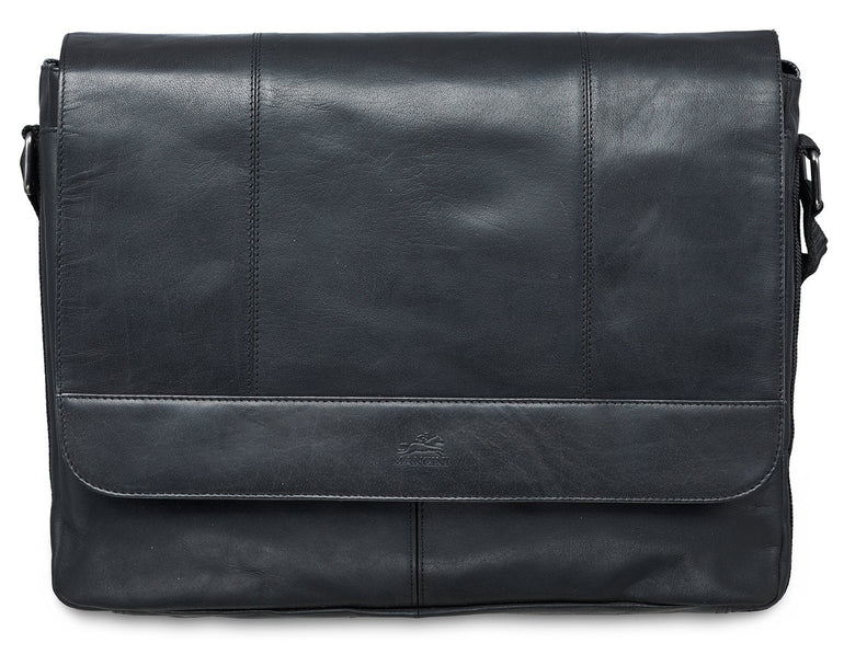 Mancini BUFFALO Messenger Bag for 15'' Laptop / Tablet - Black