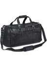 Mancini Buffalo Collection Leather Duffle Bag - Black