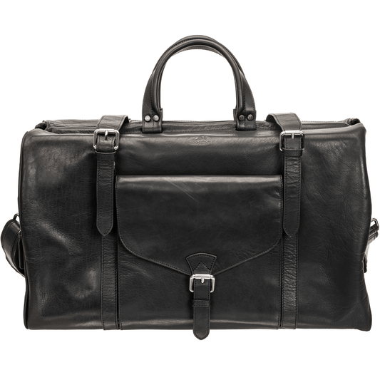 Mancini BUFFALO Dowel Rod Carry-on Duffle Bag - Black