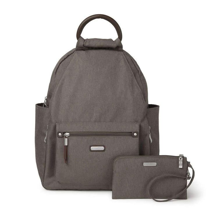Baggallini All Day Backpack With RFID Phone Wristlet - Dark Umber