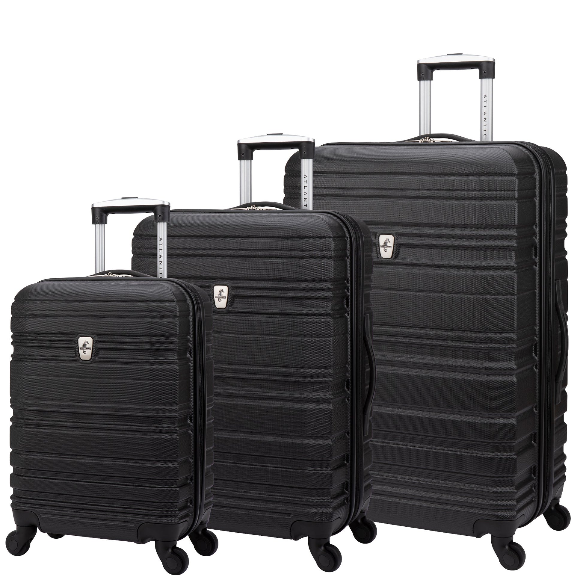 Atlantic Artistic Collection Expandable Spinner Luggage Set - Black