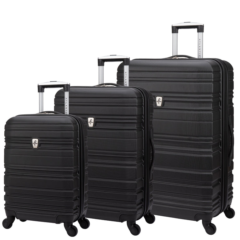 Atlantic Artistic Collection Expandable Spinner Luggage Set - Black