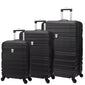 Atlantic Artistic Collection Expandable Spinner Luggage Set - Black