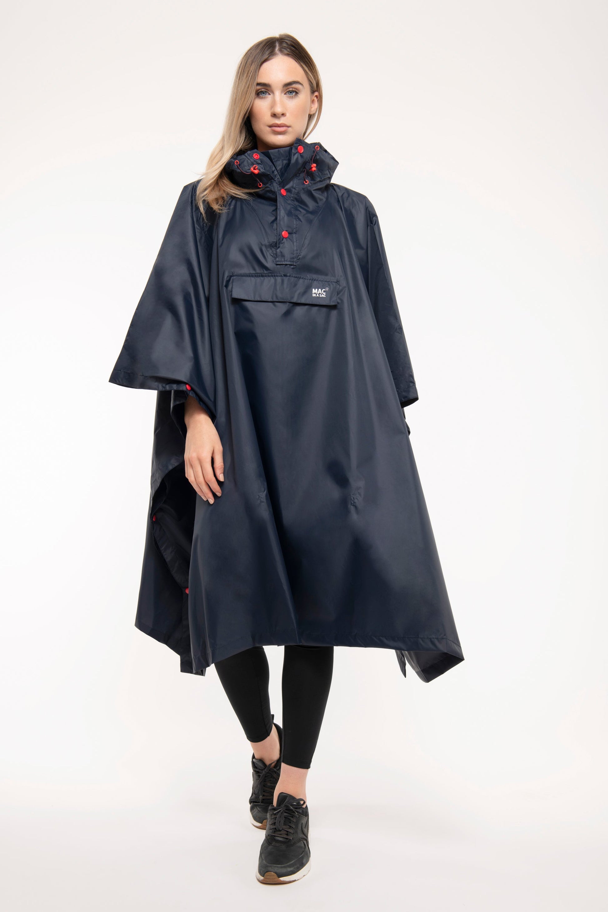 Mac In A Sac Packable Waterproof Unisex Poncho - Navy