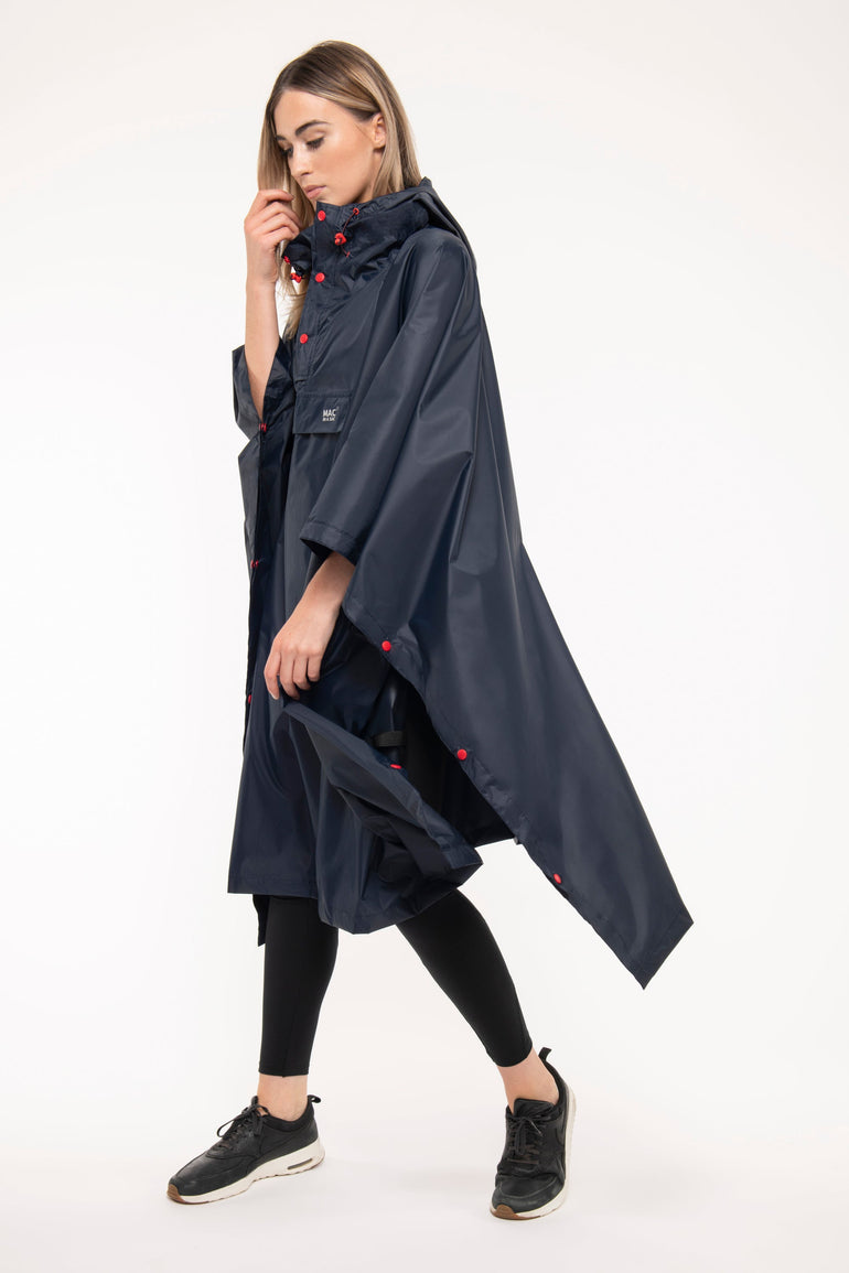 Mac In A Sac Packable Waterproof Unisex Poncho - Navy