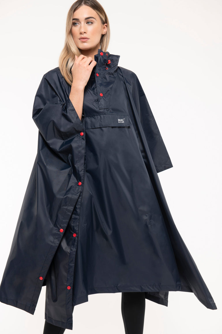 Mac In A Sac Packable Waterproof Unisex Poncho - Navy