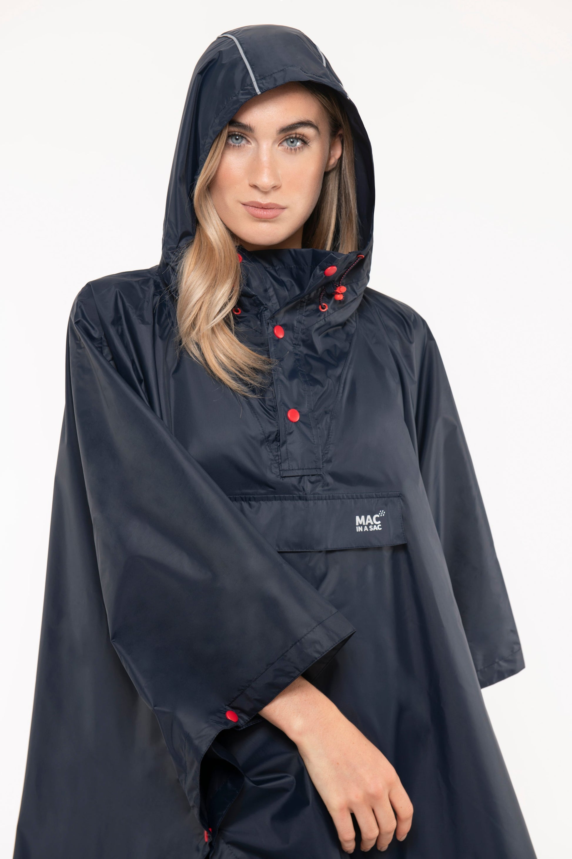 Mac In A Sac Packable Waterproof Unisex Poncho - Navy