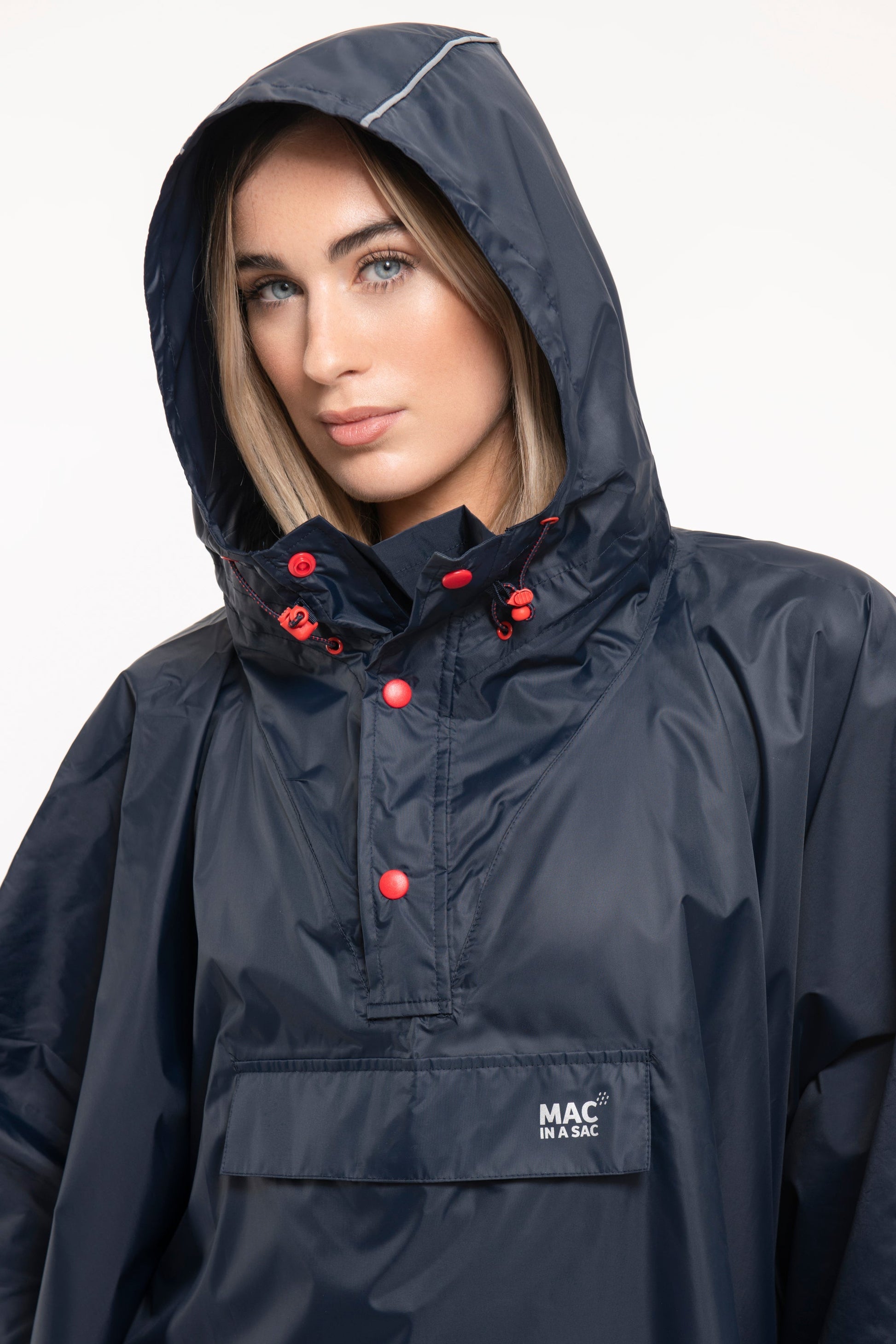 Mac In A Sac Packable Waterproof Unisex Poncho - Navy
