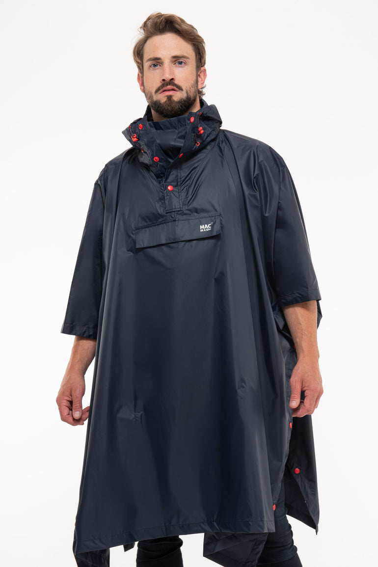 Mac In A Sac Packable Waterproof Unisex Poncho - Navy