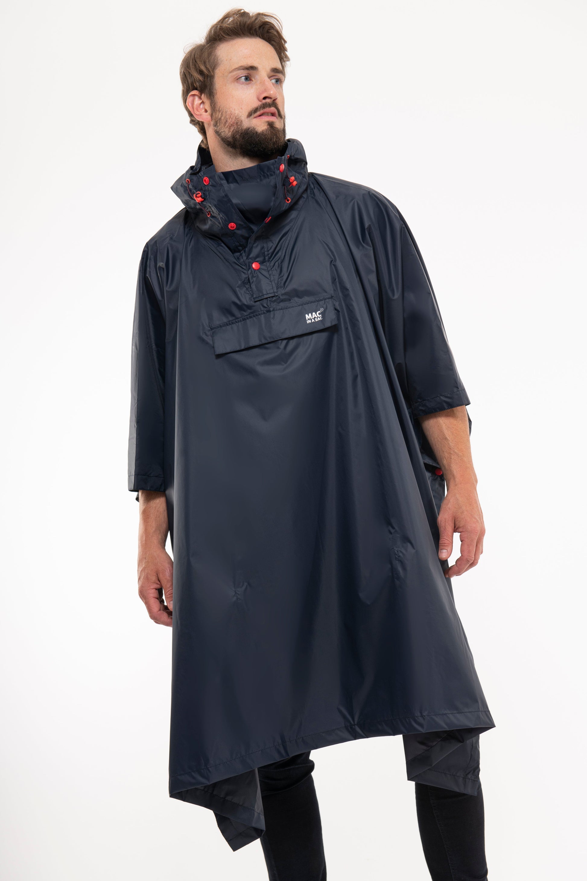 Mac In A Sac Packable Waterproof Unisex Poncho - Navy