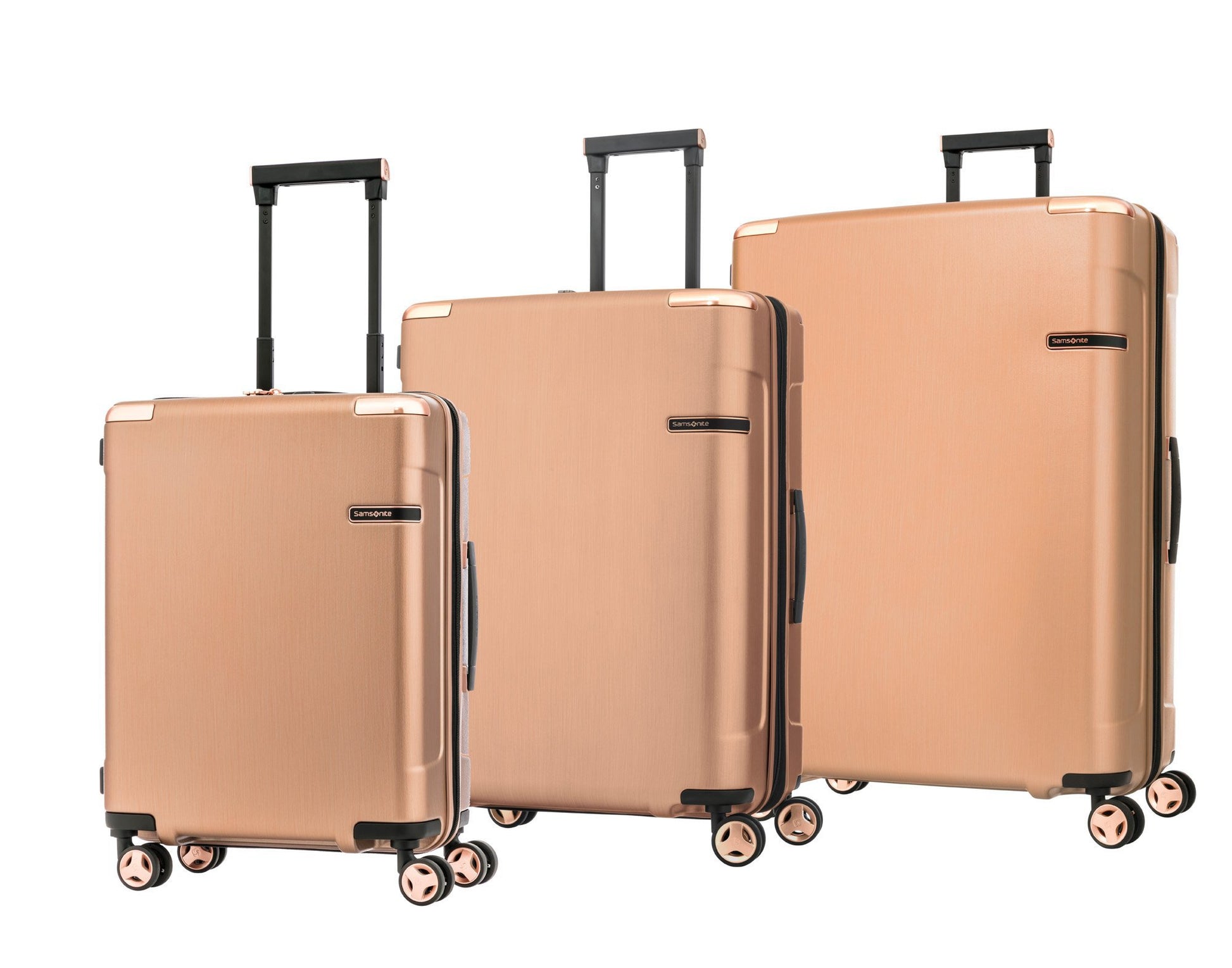 Samsonite Evoa 3 Piece Spinner Expandable Luggage Set - Rose Gold