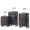 American Tourister Fly Light 3 Piece Spinner Expandable Luggage Set - Black