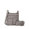 Baggallini On Track Zip Crossbody With RFID Phone Wristlet - Sterling Shimmer