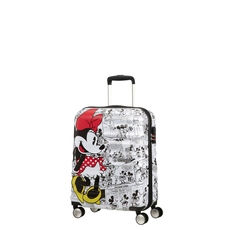 American Tourister Disney Wavebreaker Carry-On Spinner Luggage - Minnie Comics White