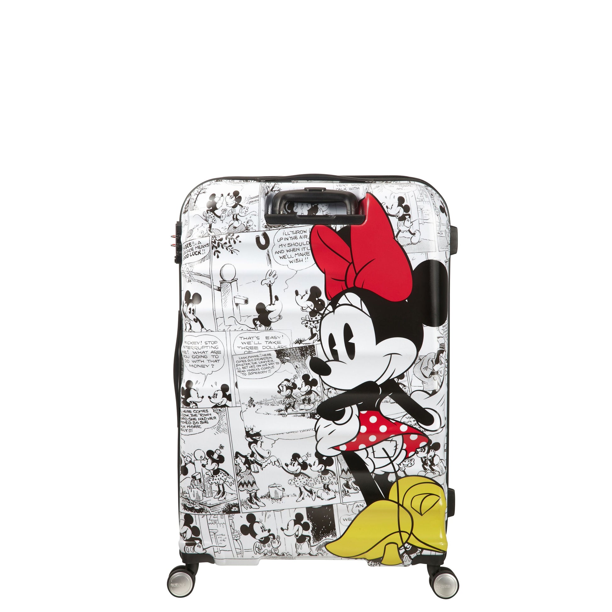American Tourister Disney Wavebreaker Spinner Large Luggage - Minnie Comics White