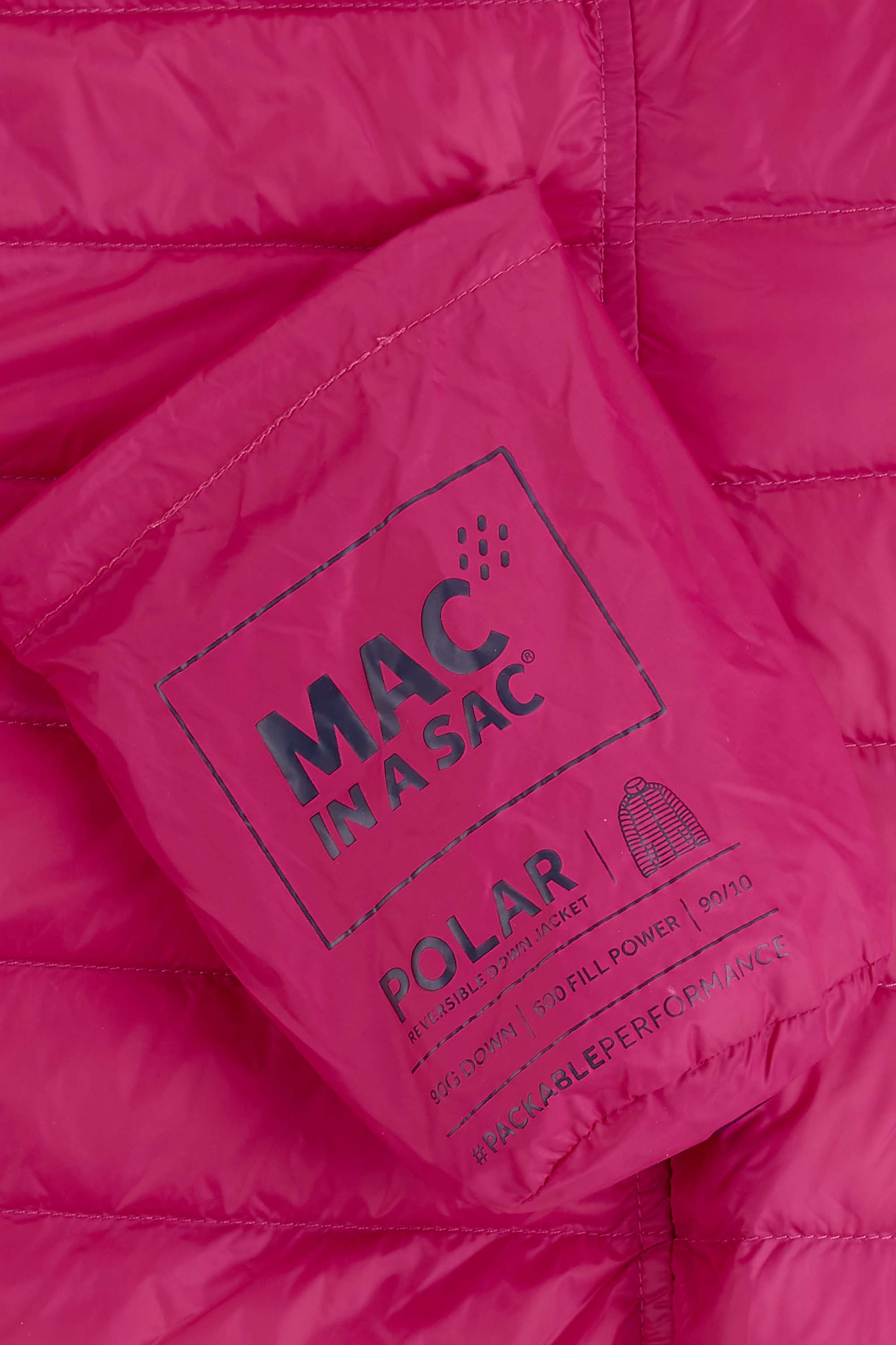 Mac In A Sac Polar2 Down Reversible (Ladies) - Fuchsia/Navy