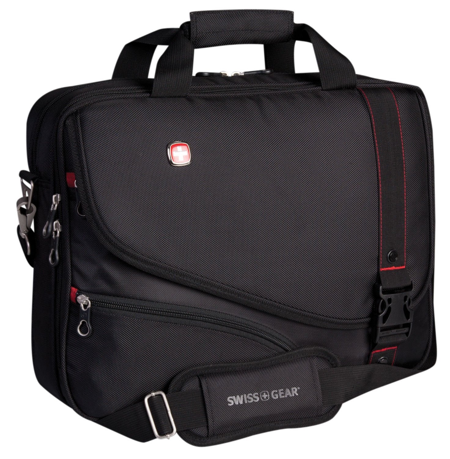 Swiss Gear Ballistic Nylon Double Gusset Top Load Portfolio - 15.6 Inches - Black