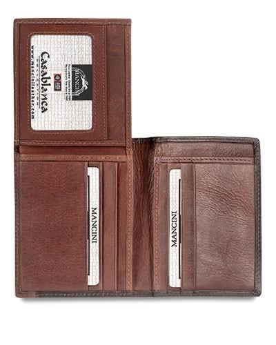 Mancini CASABLANCA Collection Men’s Unique Vertical Wing Wallet (RFID Secure)