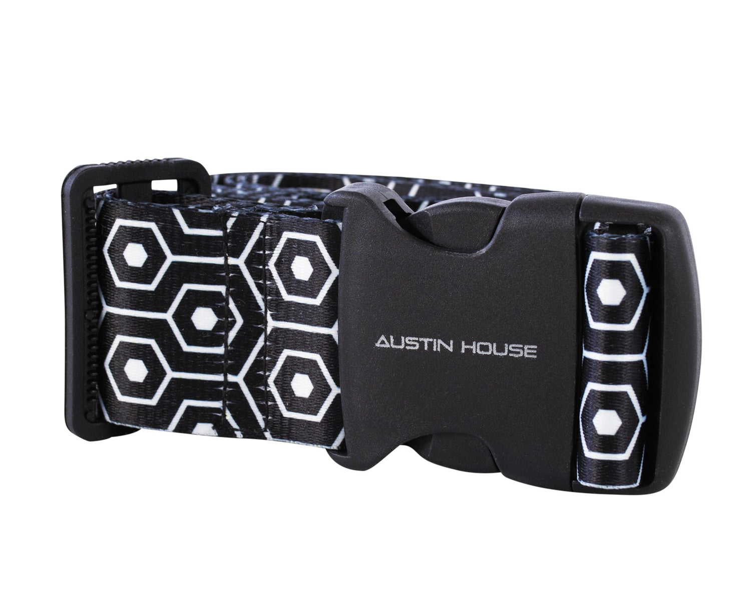 Austin House Strap Black/White Austin House Luggage Straps