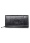 Mancini CASABLANCA Ladies' RFID Secure Medium Clutch Wallet - Black