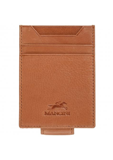 Mancini BELLAGIO Magnetic RFID Bill Clip - Cognac