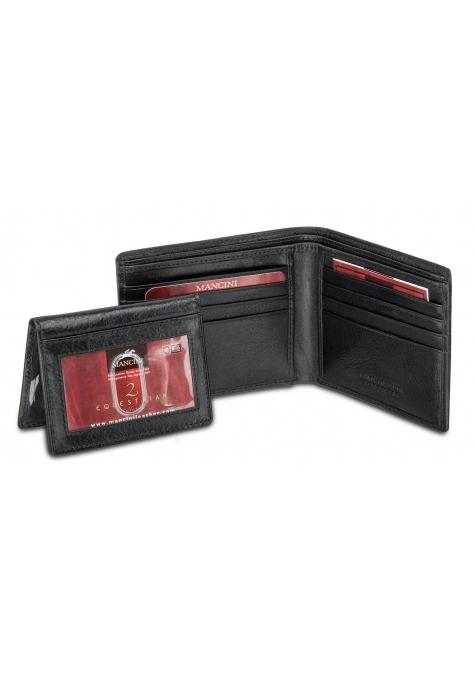 Mancini EQUESTRIAN-2 Portefeuille pour hommes avec porte-cartes amovible et blocage RFID