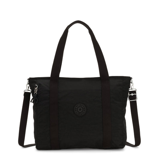 Kipling Tote Bag Black Noir Kipling Asseni Tote Bag - Black Noir